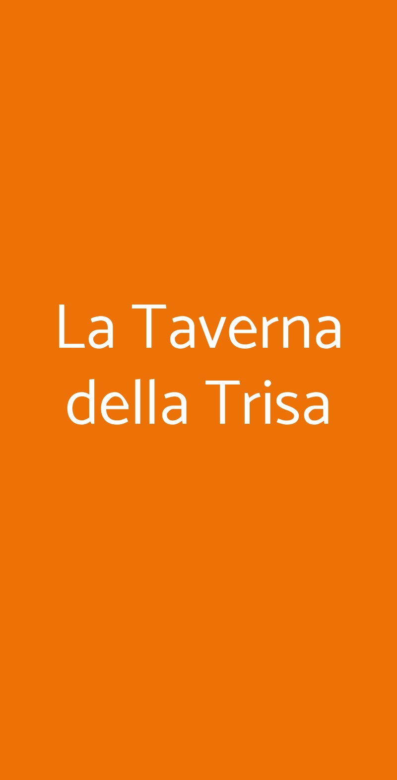 La Taverna della Trisa Milano menù 1 pagina
