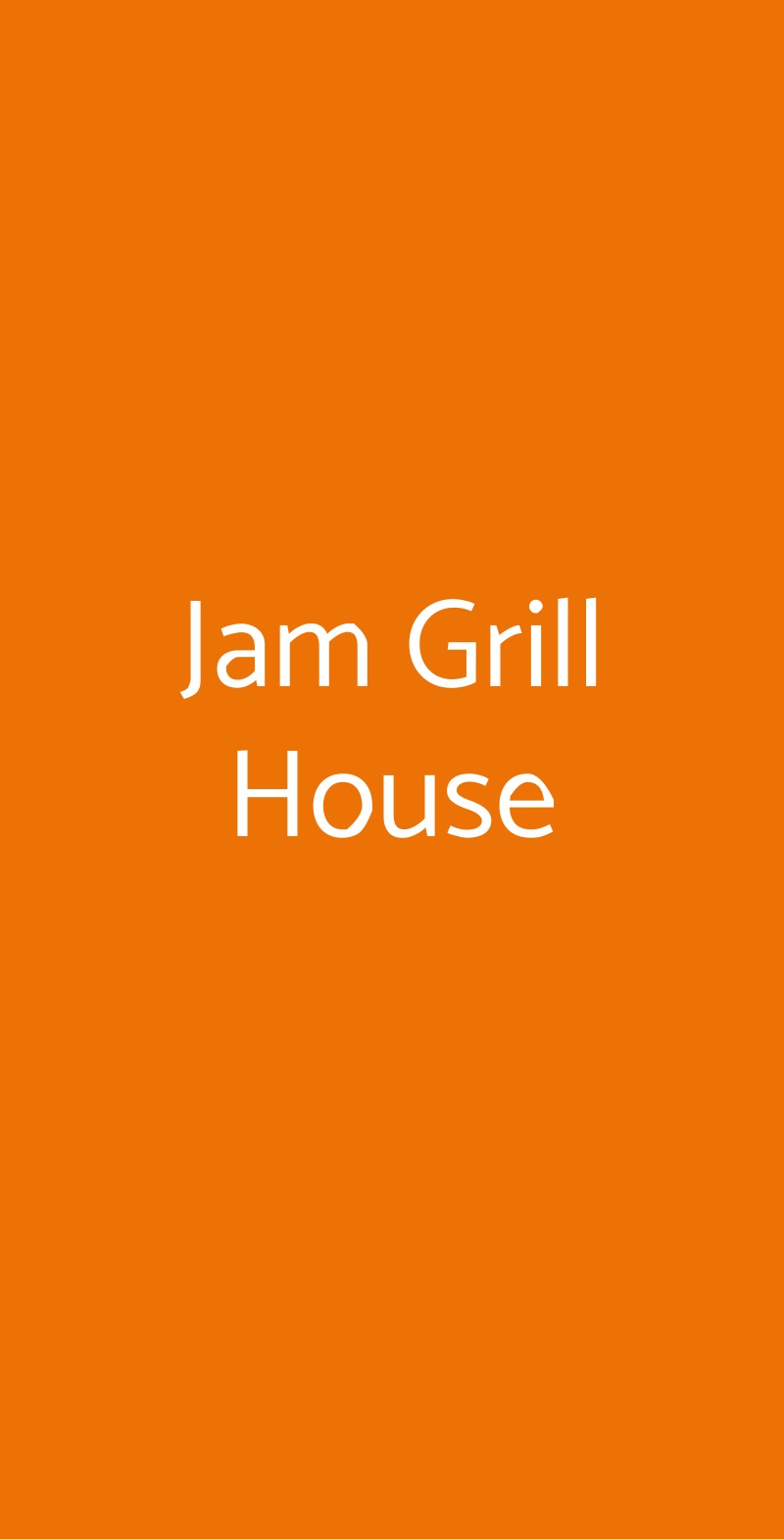 Jam Grill House Milano menù 1 pagina