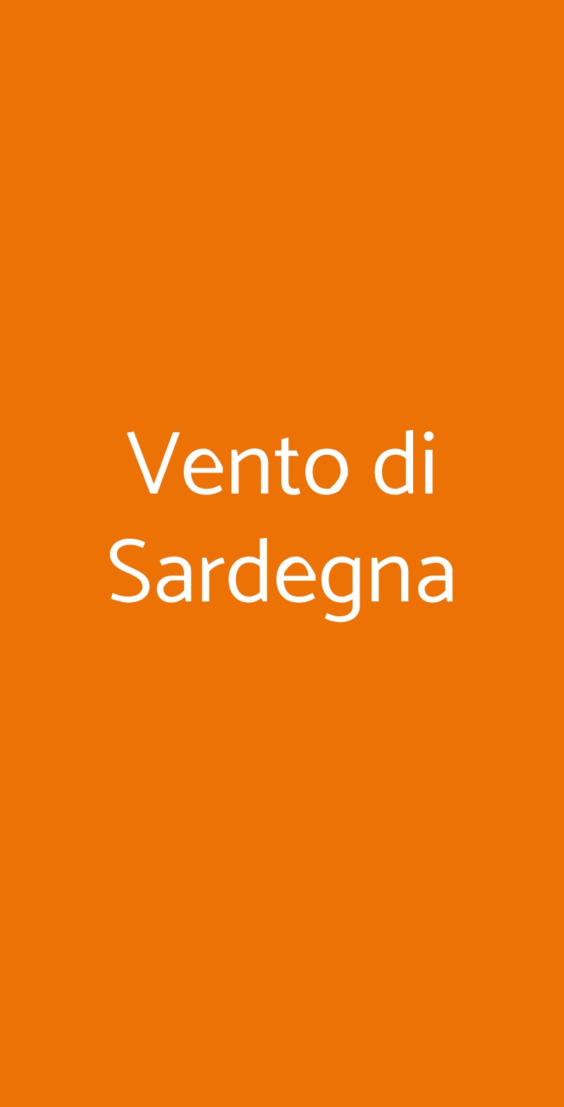 Vento di Sardegna Milano menù 1 pagina