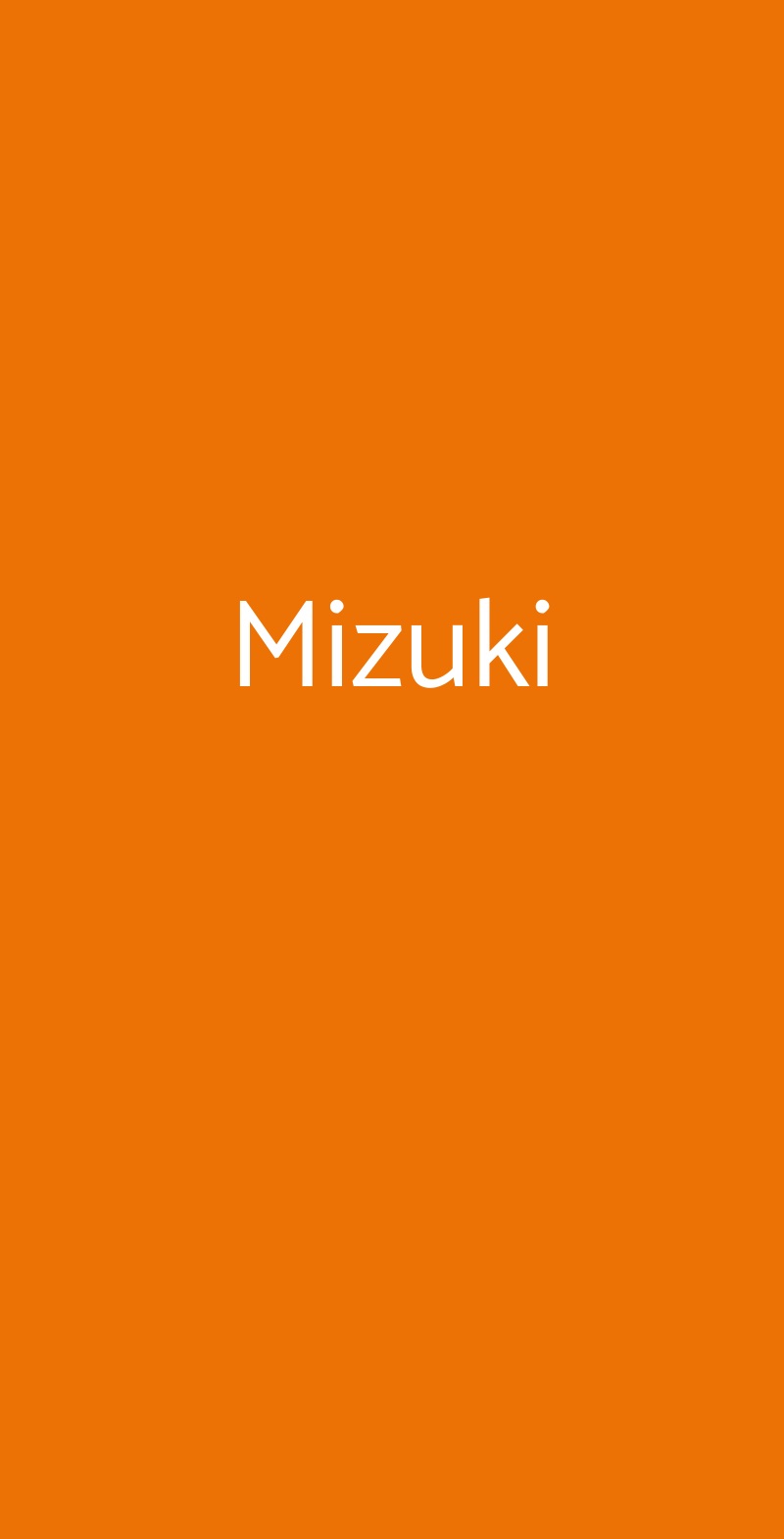 Mizuki Milano menù 1 pagina