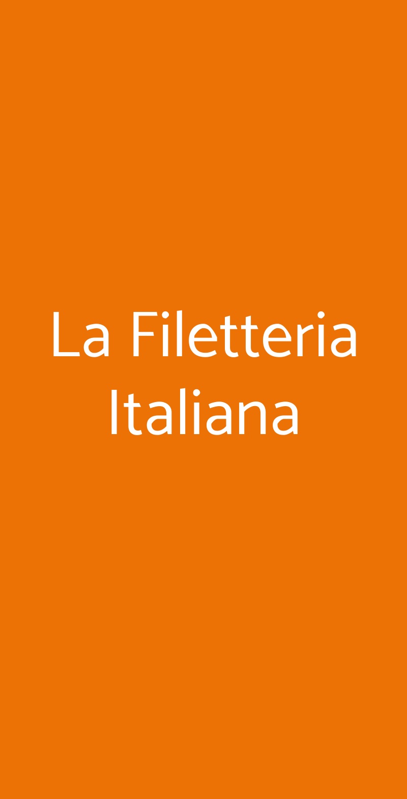 La Filetteria Italiana Milano menù 1 pagina