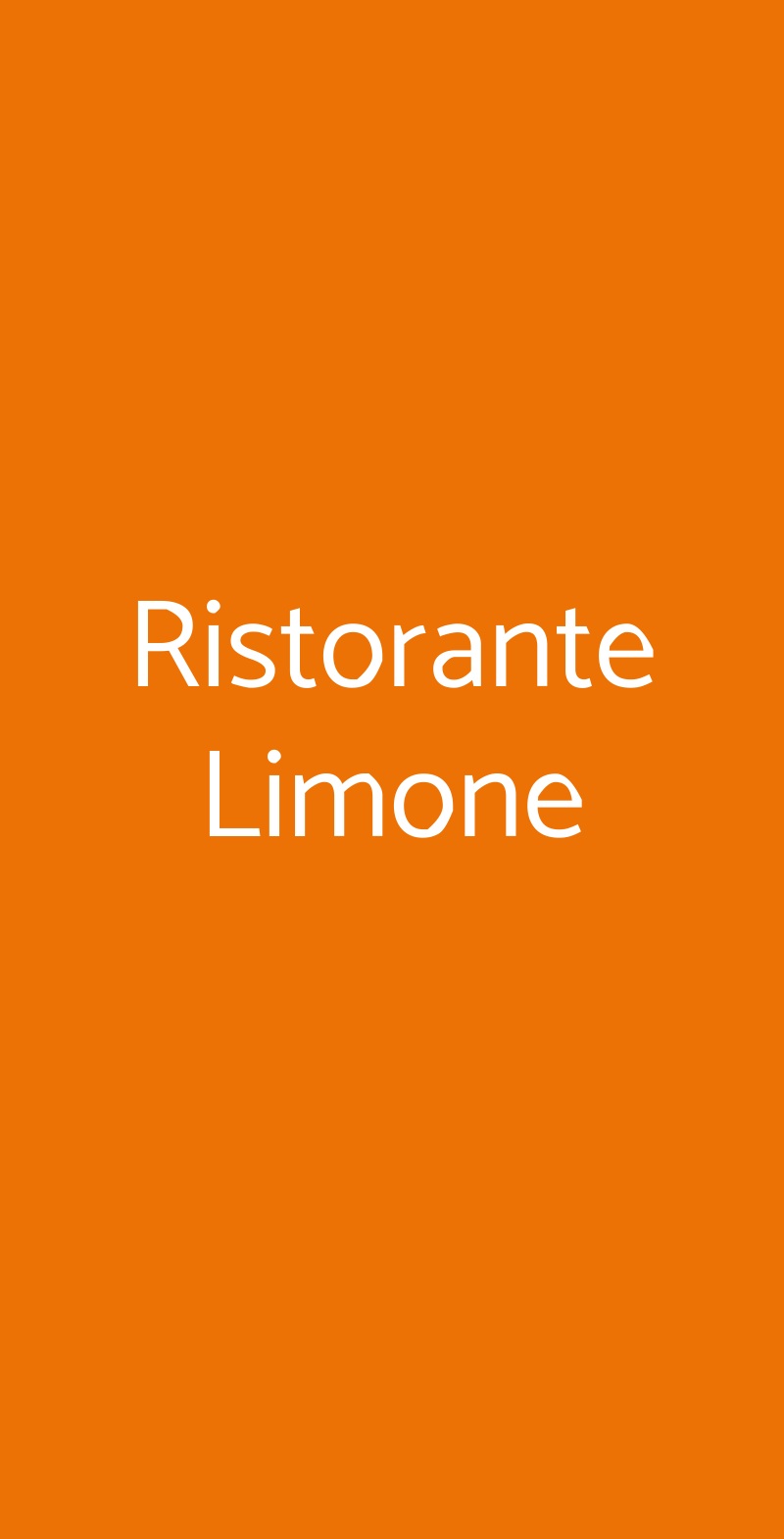 Ristorante Limone Milano menù 1 pagina