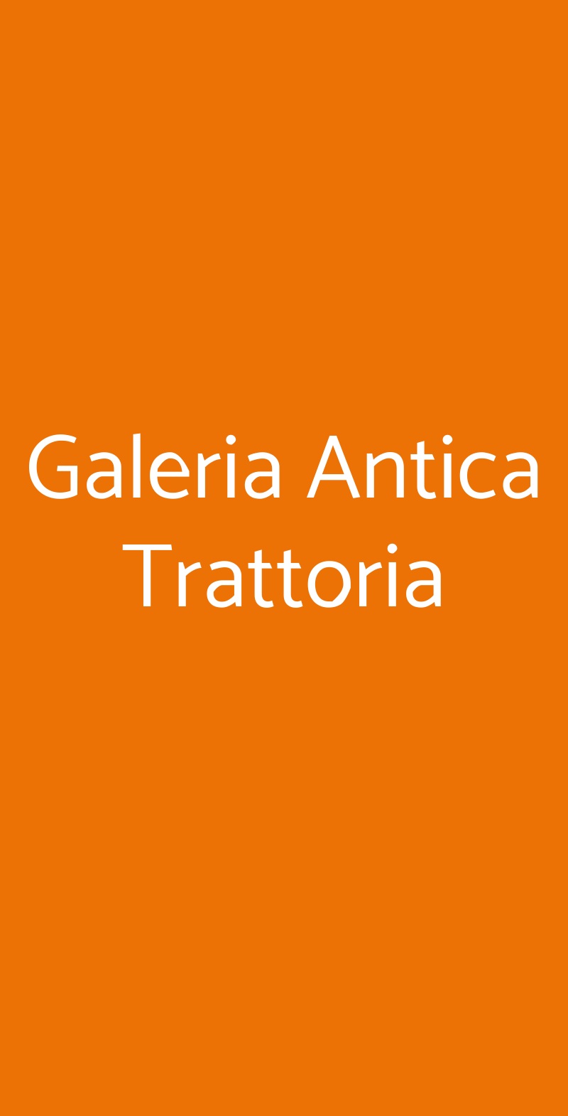 Galeria Antica Trattoria Milano menù 1 pagina