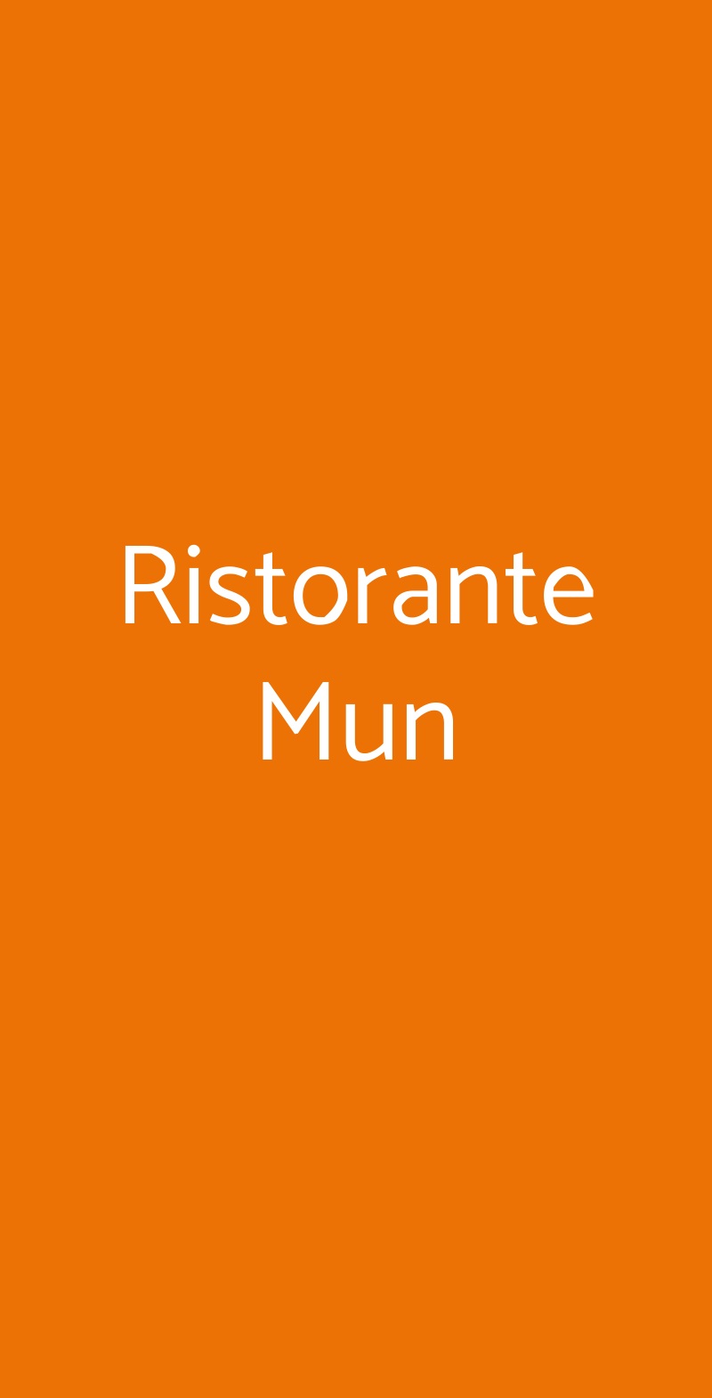 Ristorante Mun Milano menù 1 pagina