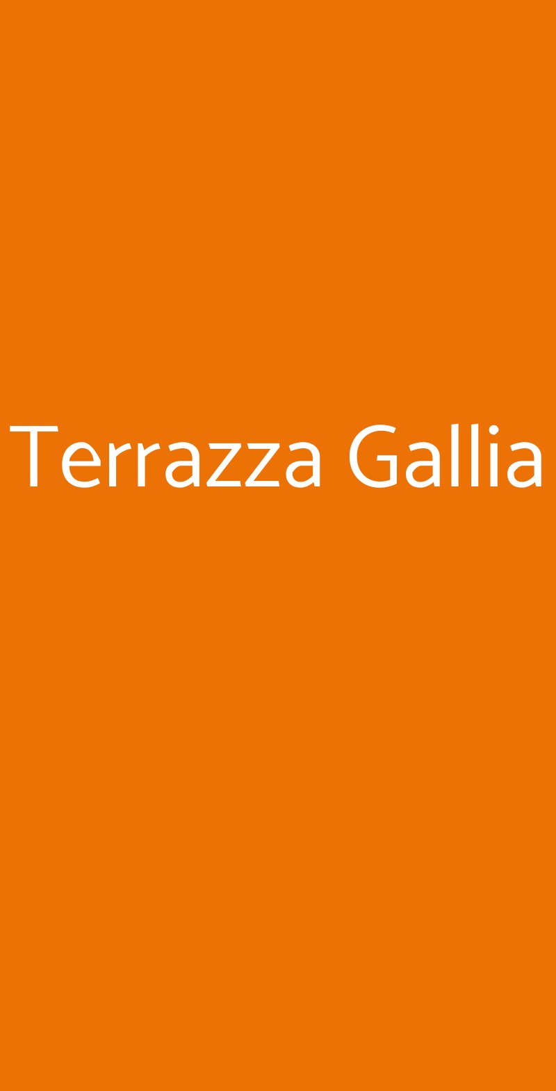 Terrazza Gallia Milano menù 1 pagina