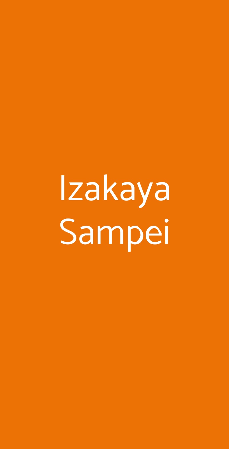 Izakaya Sampei Milano menù 1 pagina