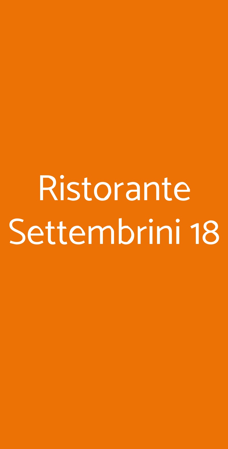 Ristorante Settembrini 18 Milano menù 1 pagina
