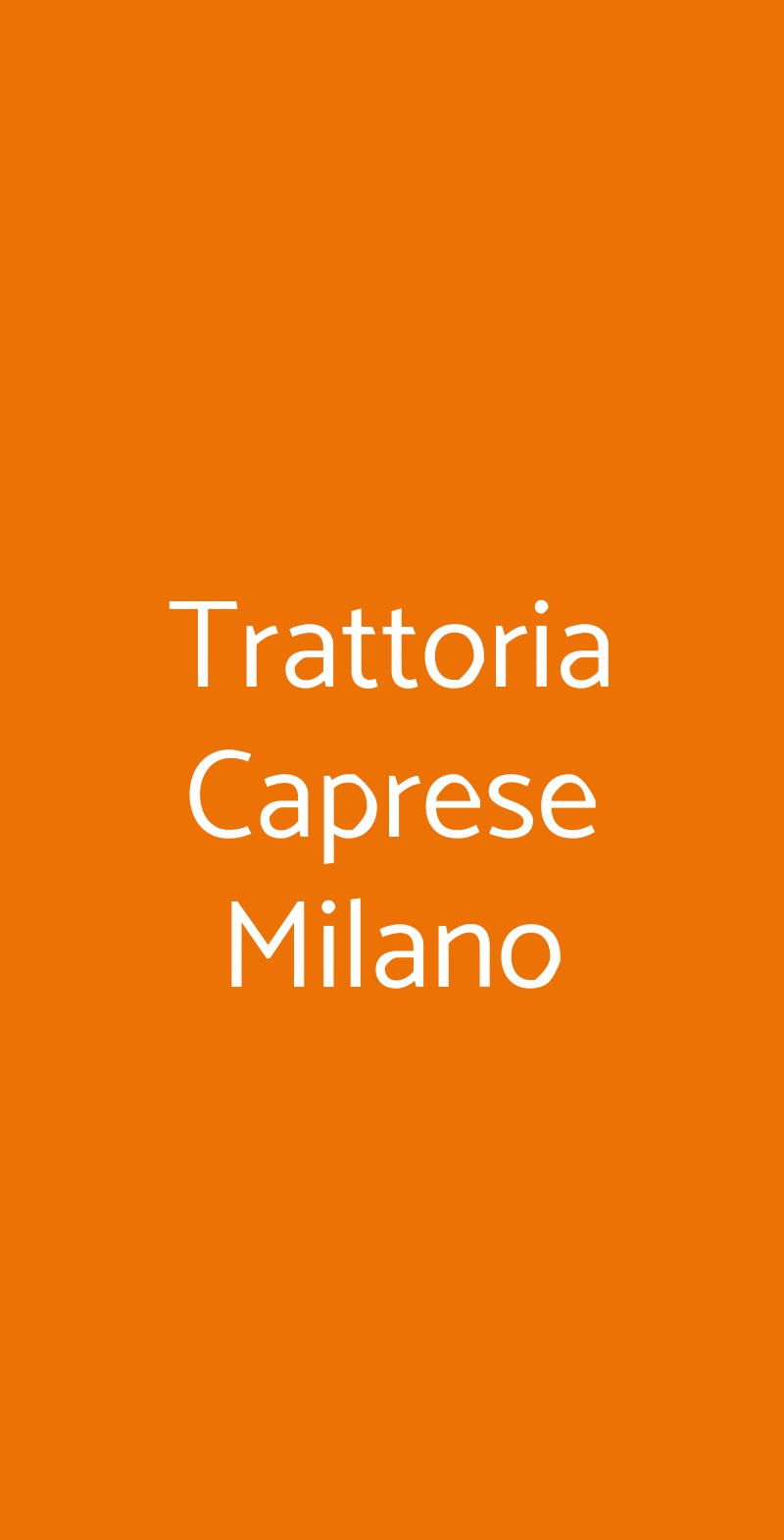 Trattoria Caprese Milano Milano menù 1 pagina