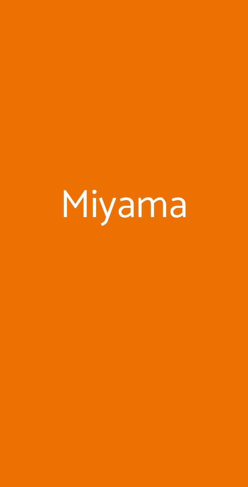 Miyama Milano menù 1 pagina