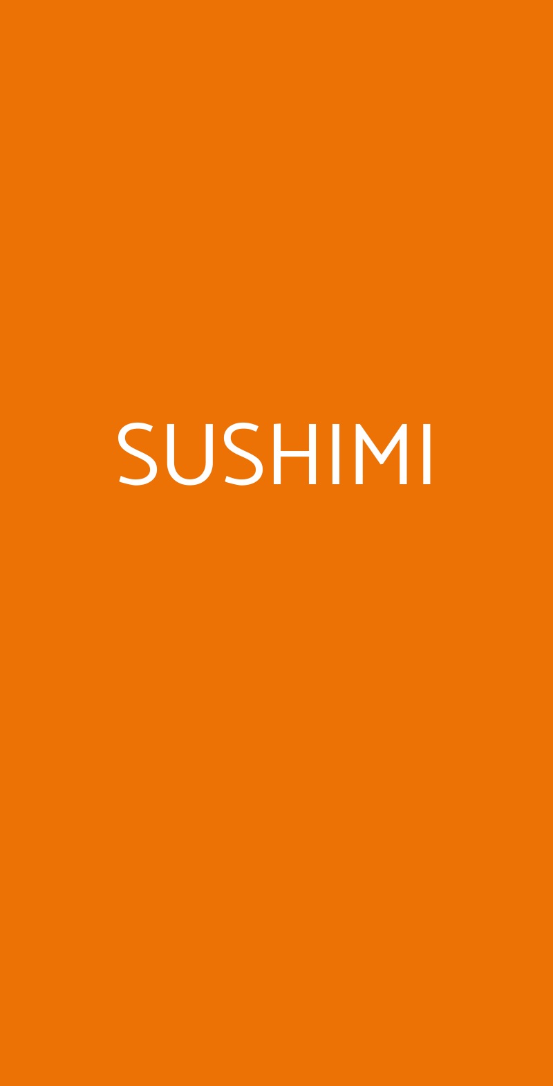 SUSHIMI Milano menù 1 pagina