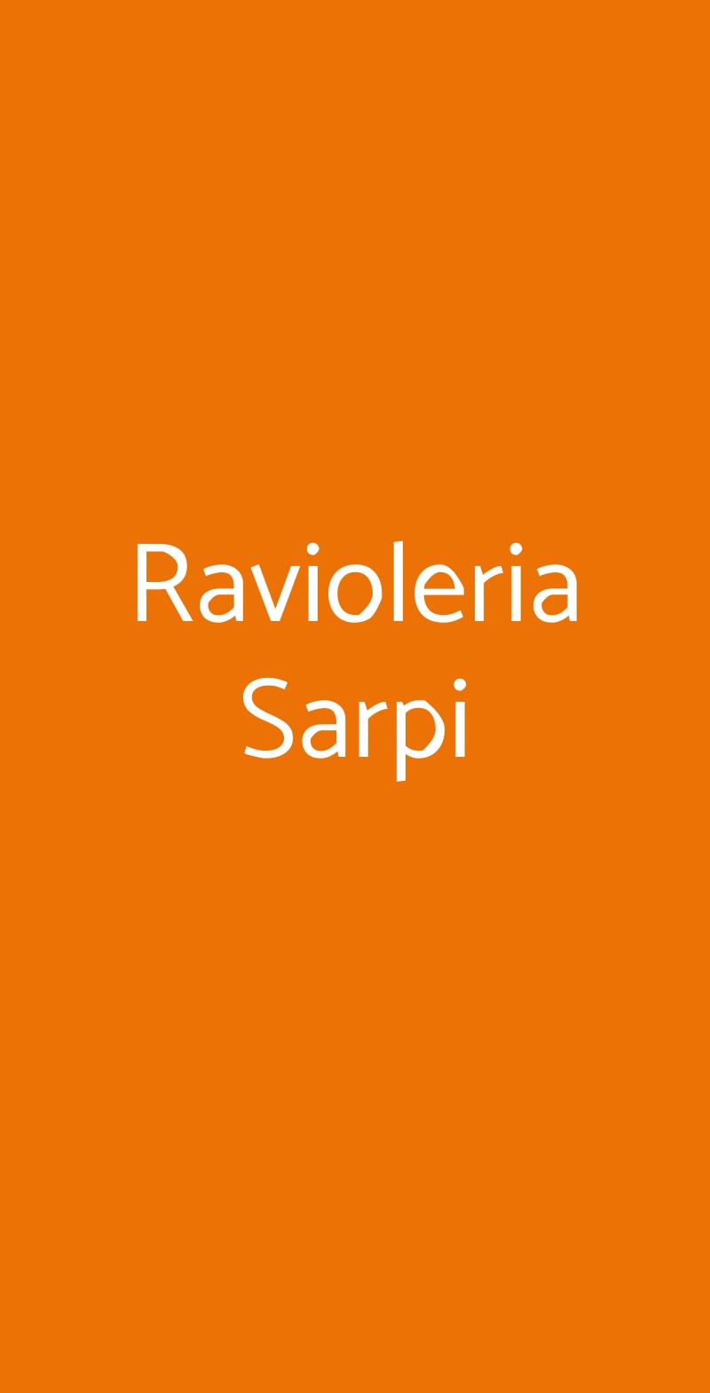 Ravioleria Sarpi Milano menù 1 pagina