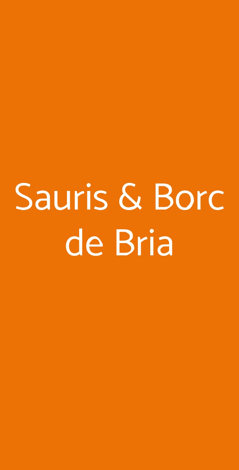 Sauris & Borc de Bria Milano menù 1 pagina