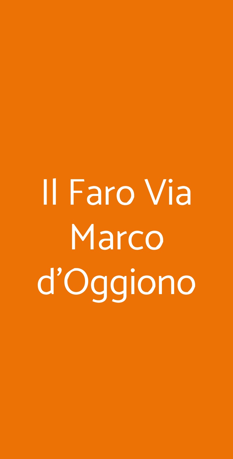 Il Faro Via Marco d'Oggiono Milano menù 1 pagina