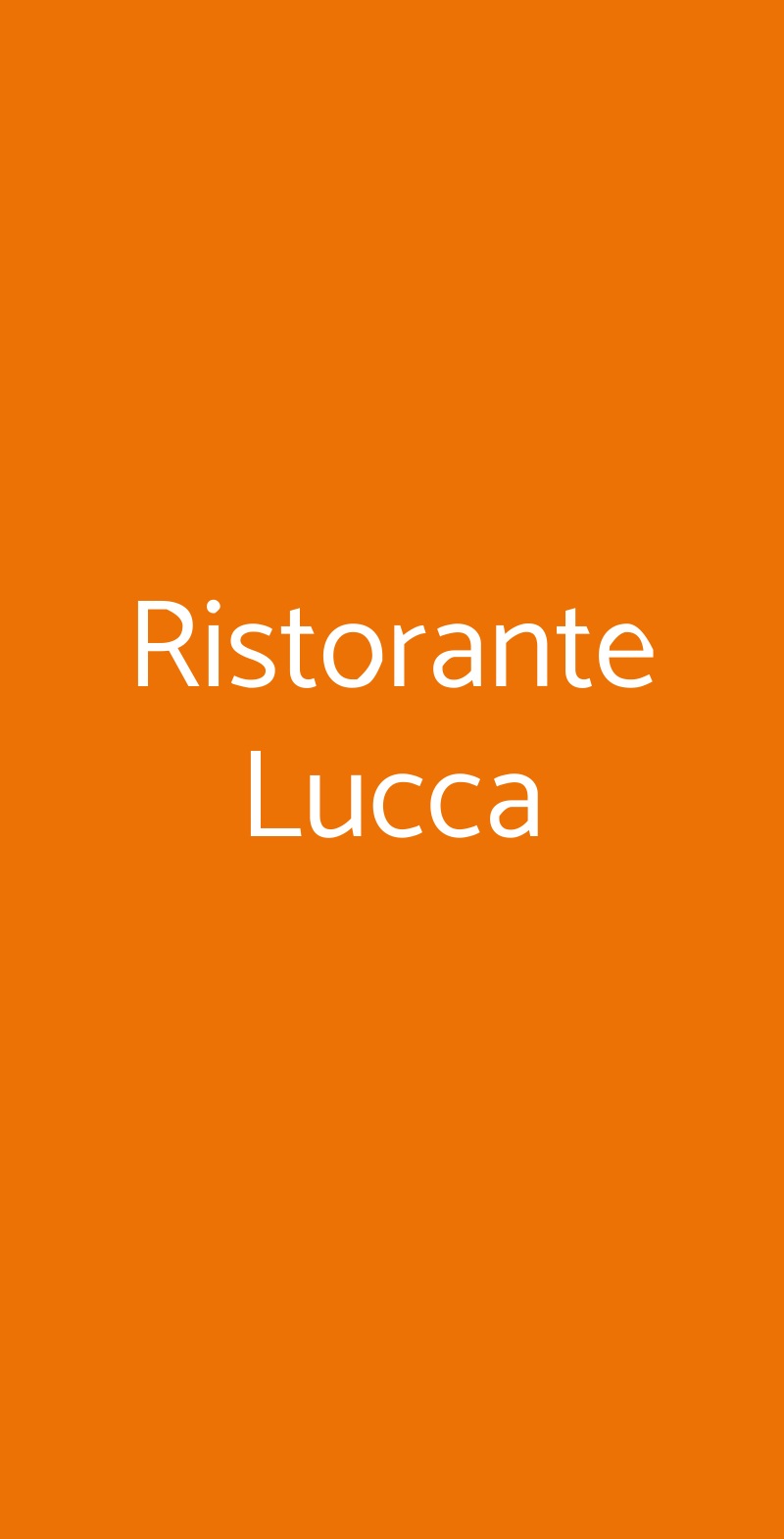 Ristorante Lucca Milano menù 1 pagina