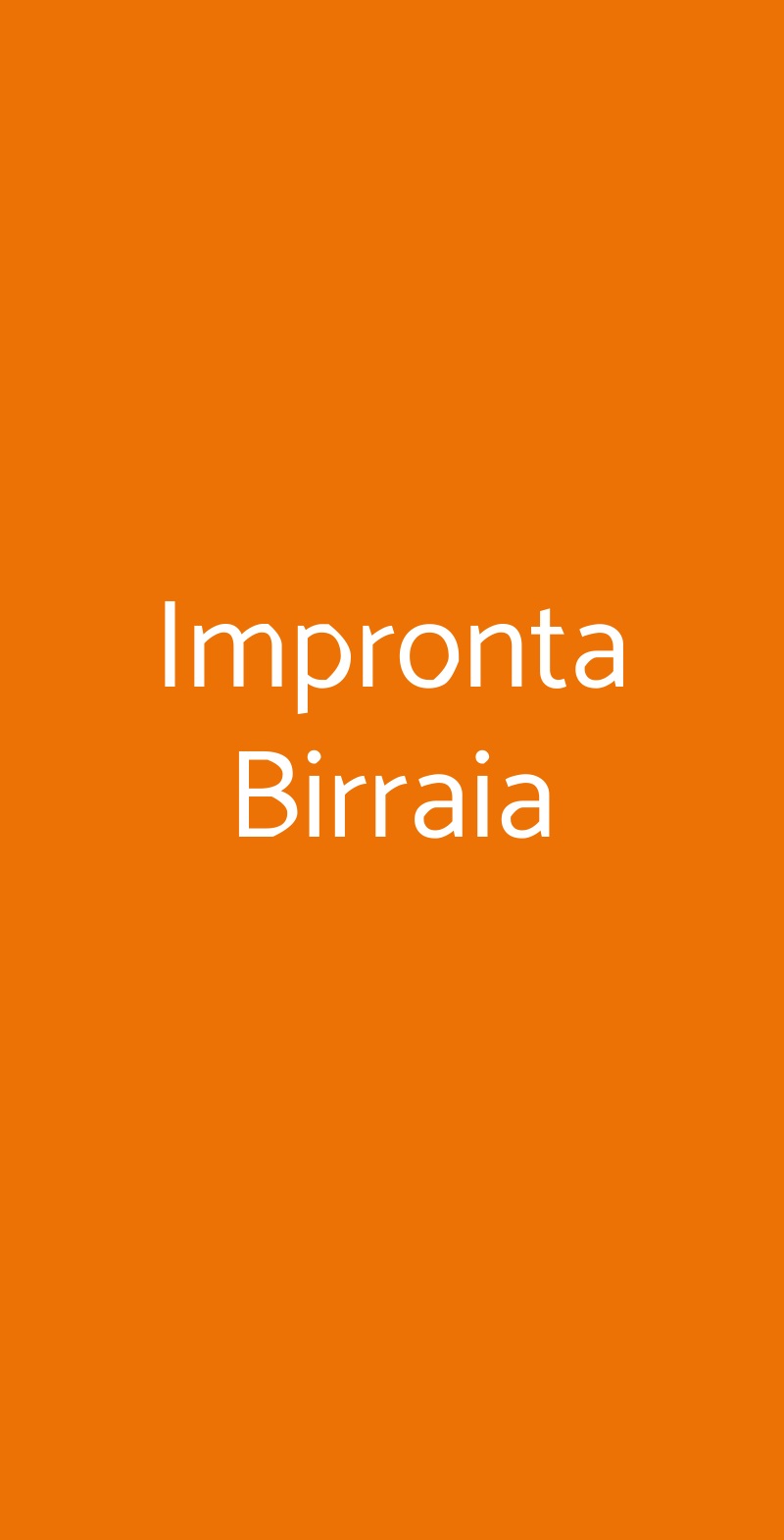 Impronta Birraia Milano menù 1 pagina
