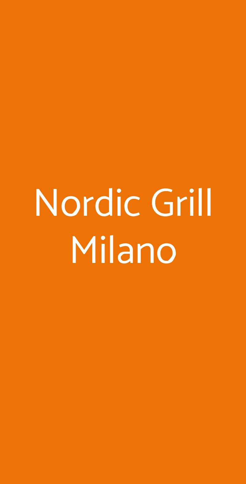 Nordic Grill Milano Milano menù 1 pagina