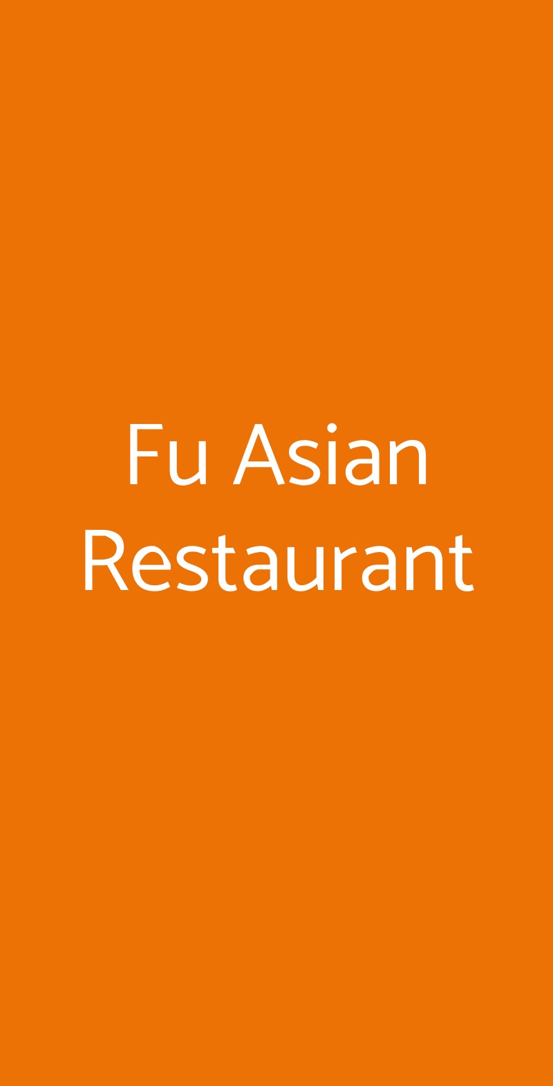 Fu Asian Restaurant Milano menù 1 pagina