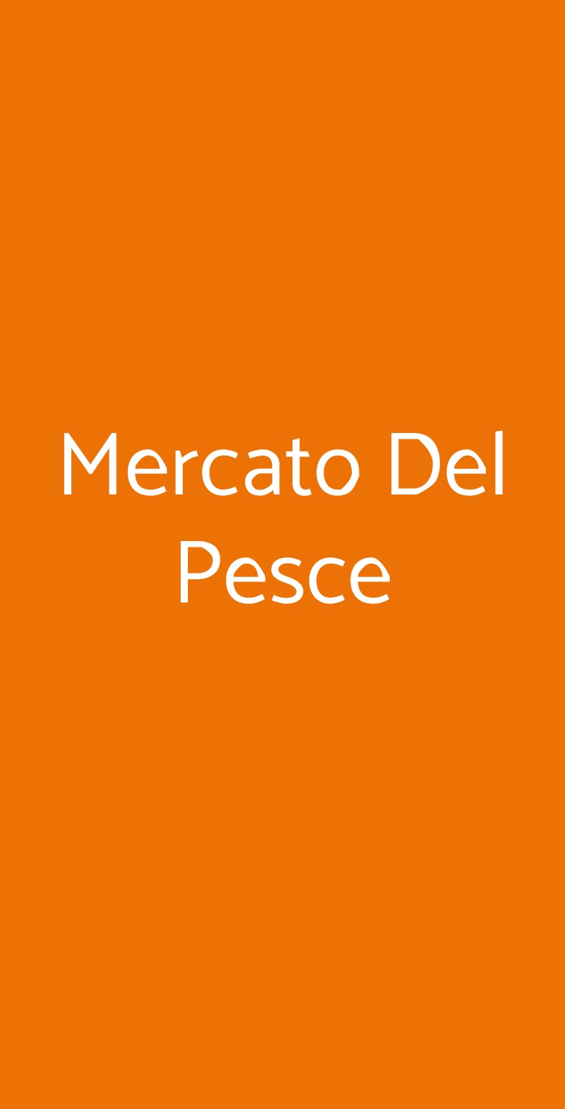 Mercato Del Pesce Milano menù 1 pagina