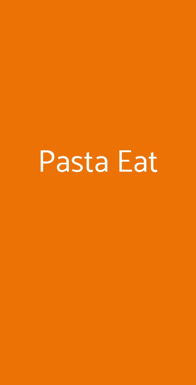 Pasta Eat Milano menù 1 pagina