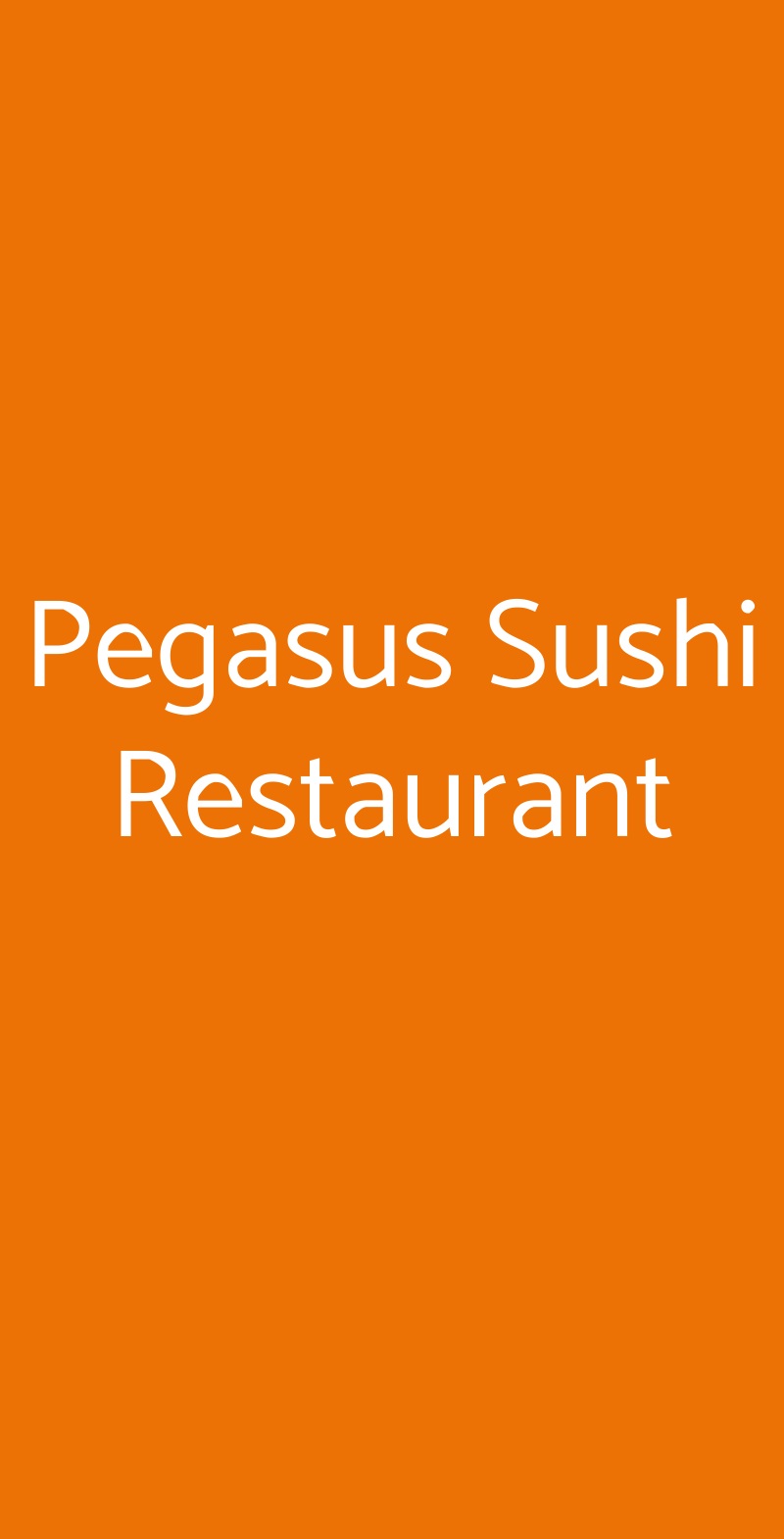 Pegasus Sushi Restaurant Milano menù 1 pagina