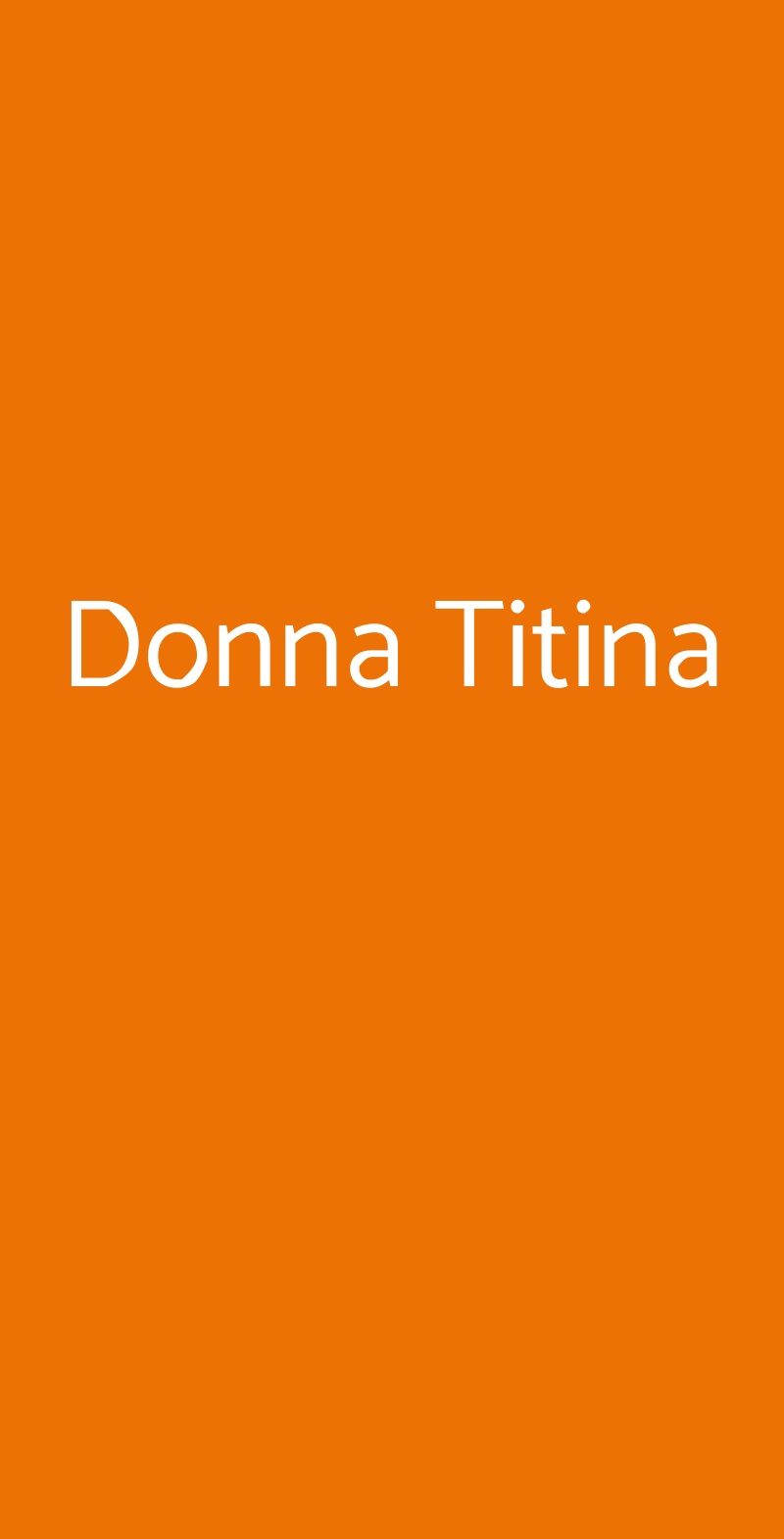 Donna Titina Milano menù 1 pagina