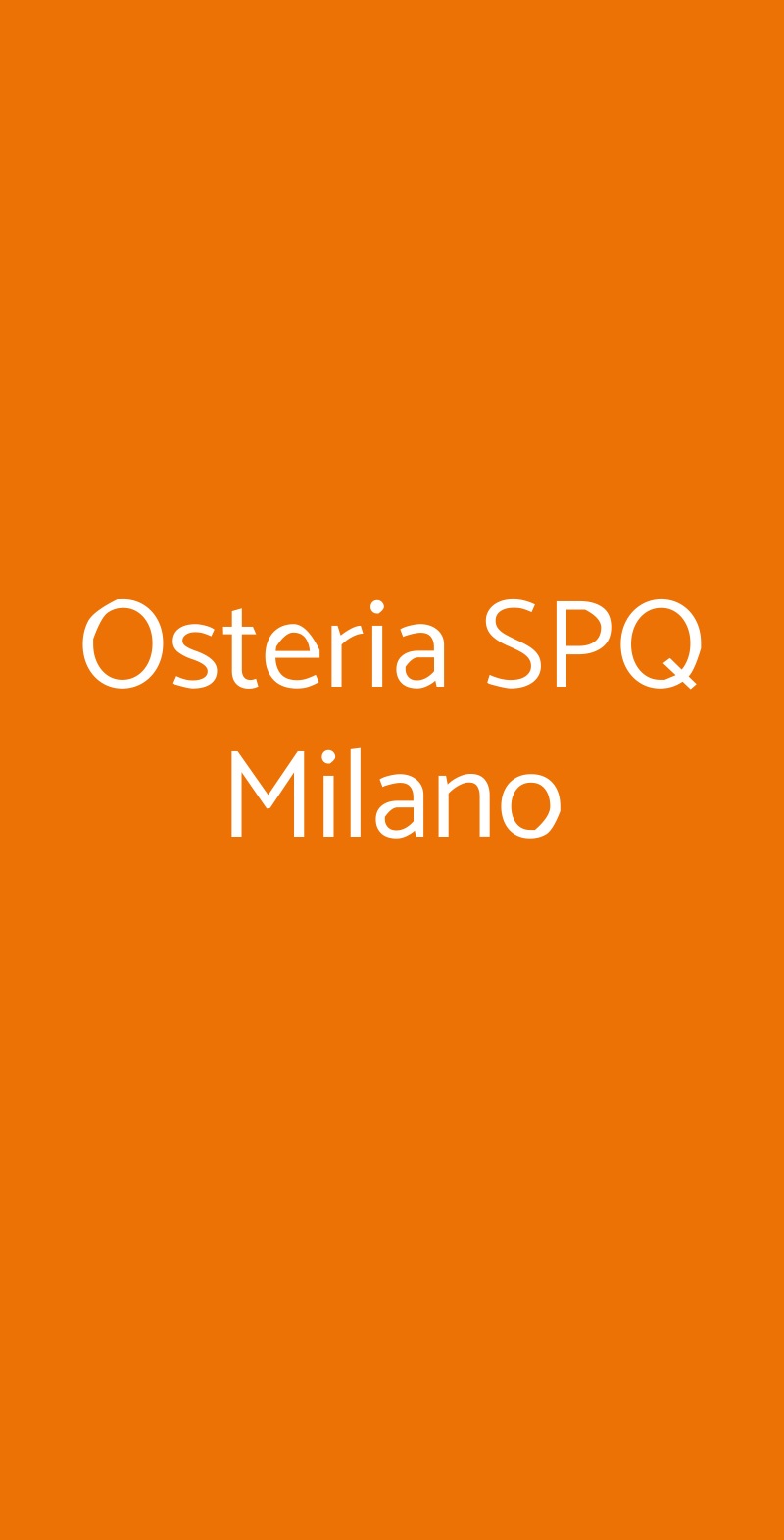 Osteria SPQ Milano Milano menù 1 pagina