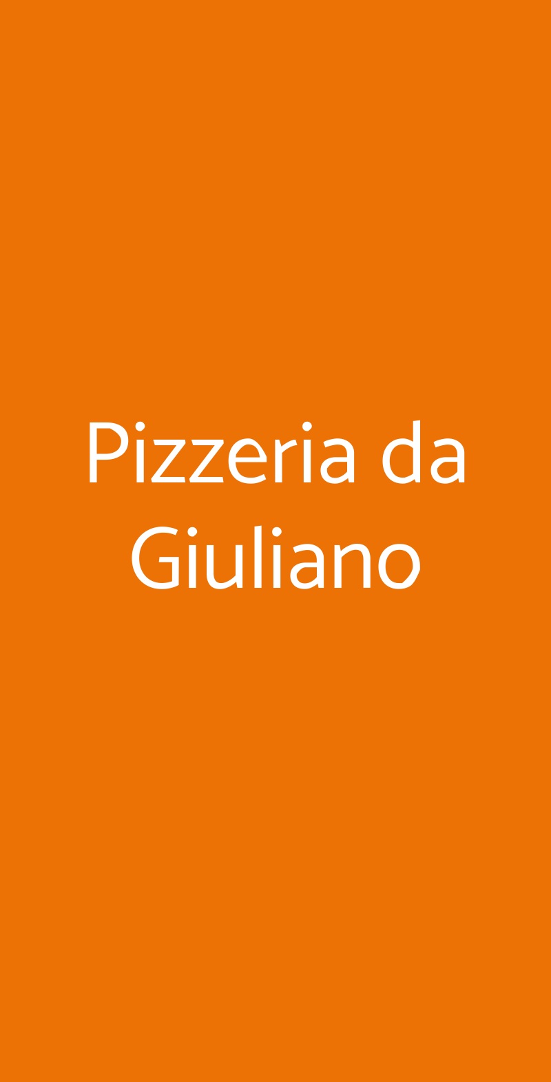 Pizzeria da Giuliano Milano menù 1 pagina