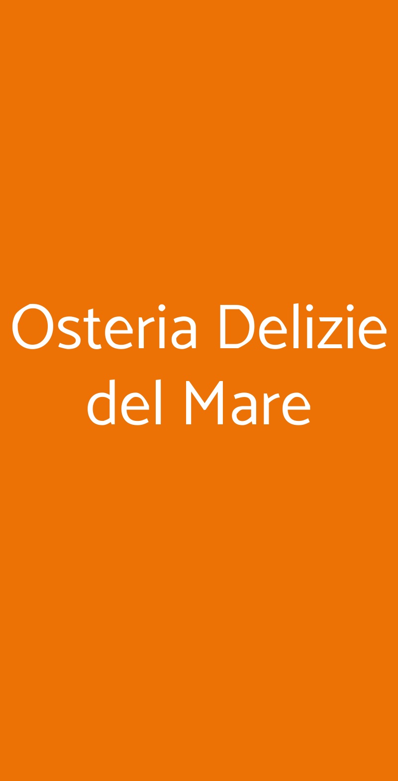 Osteria Delizie del Mare Milano menù 1 pagina