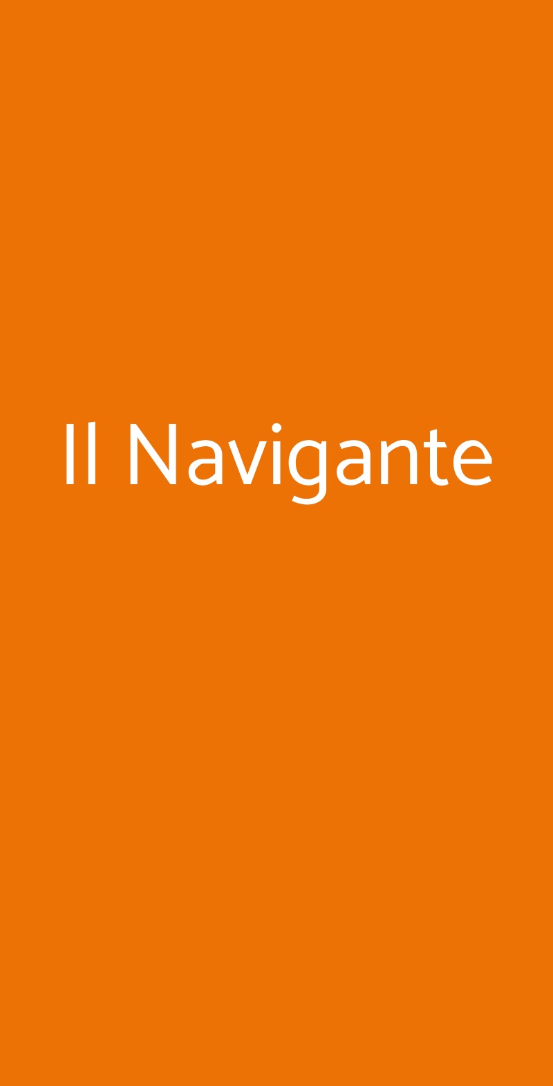 Il Navigante Milano menù 1 pagina