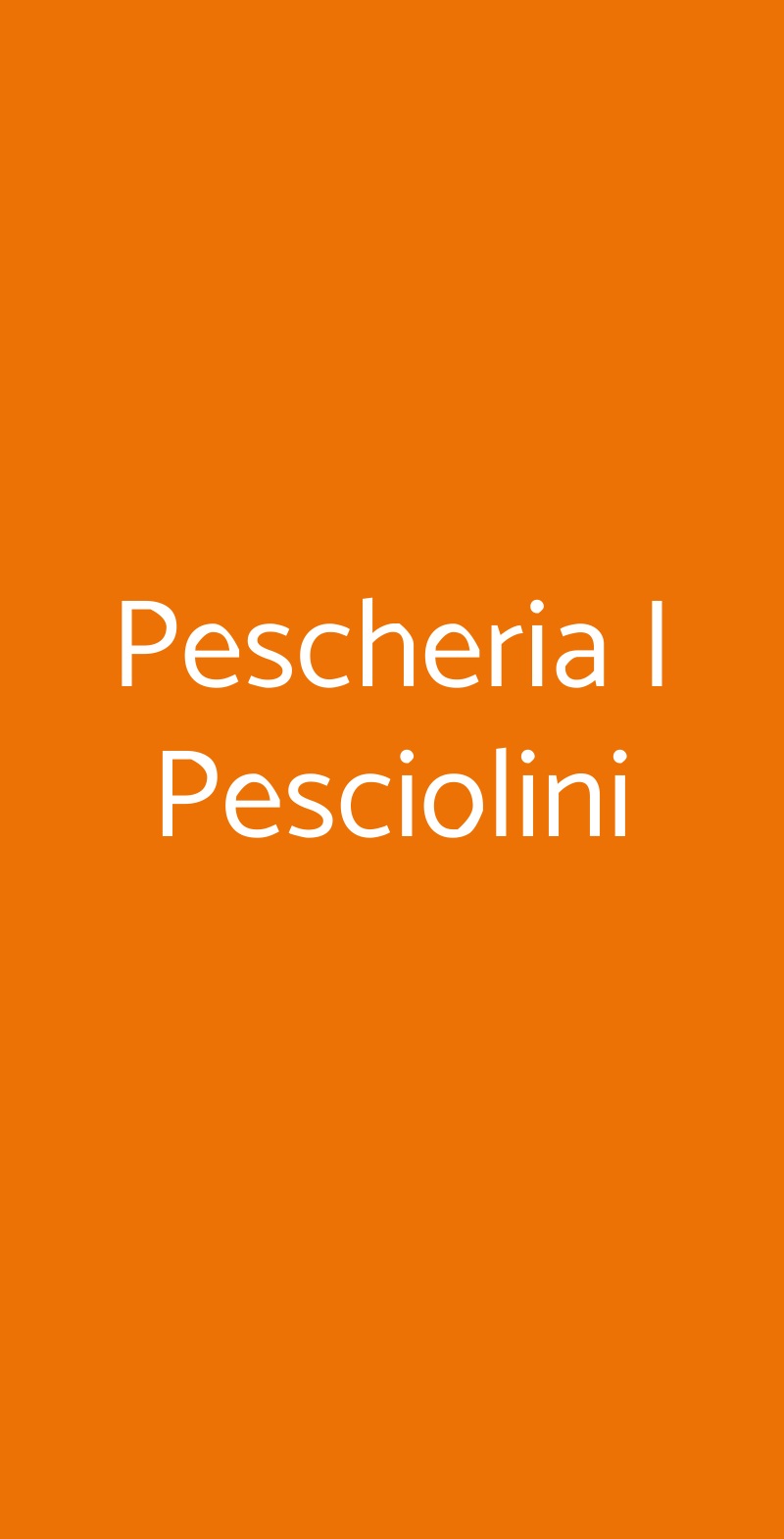 Pescheria I Pesciolini Milano menù 1 pagina