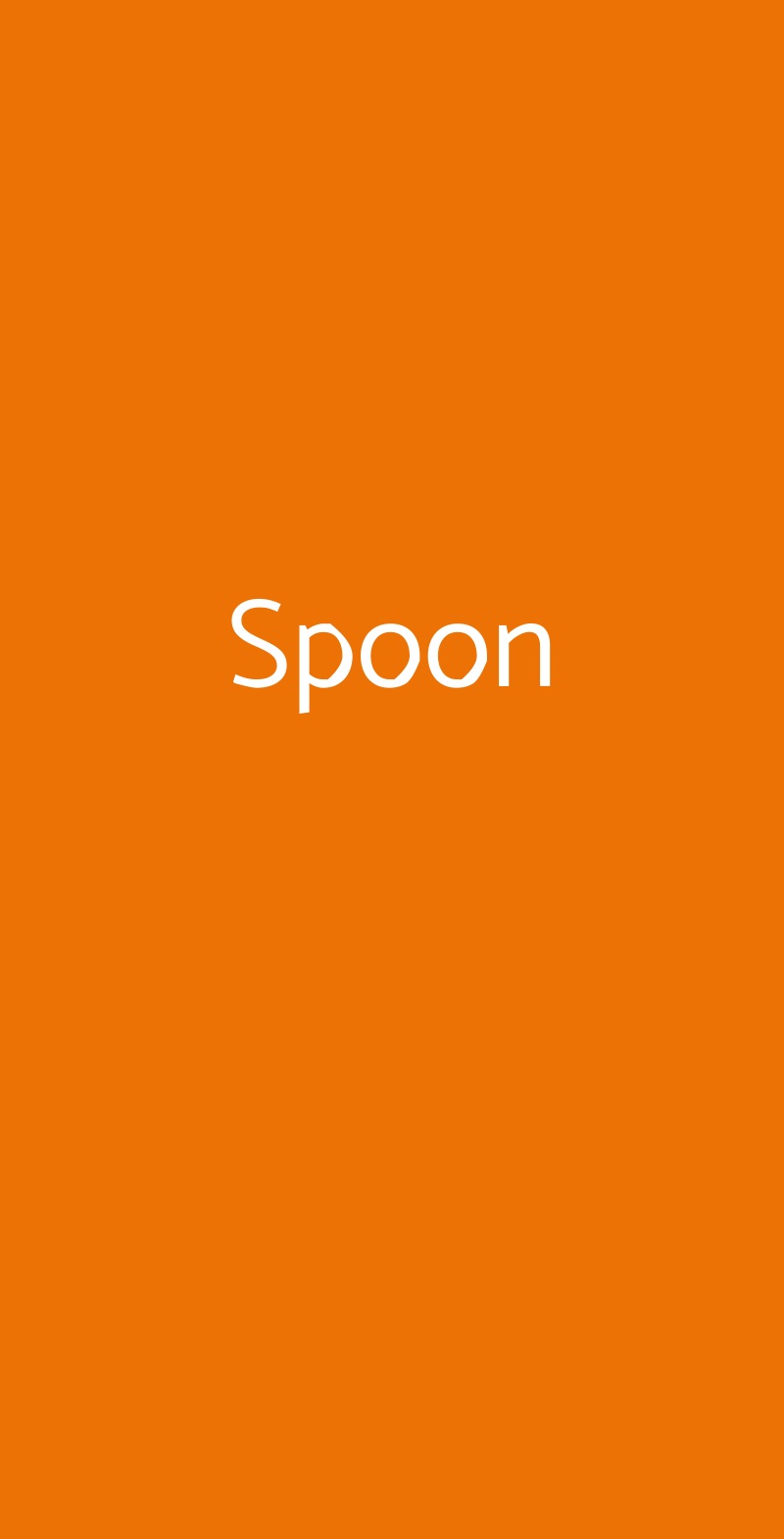 Spoon Milano menù 1 pagina