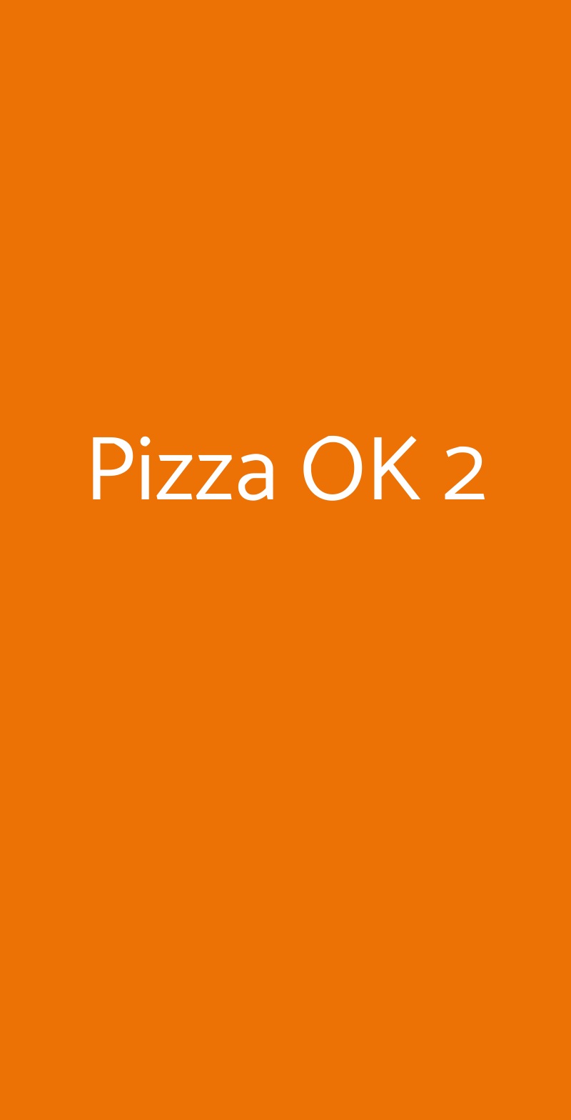 Pizza OK 2 Milano menù 1 pagina