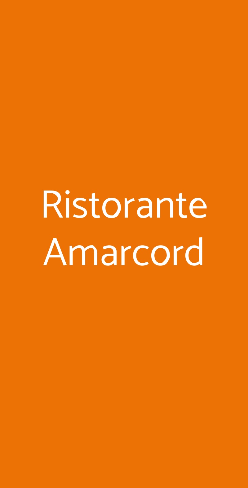 Ristorante Amarcord Milano menù 1 pagina