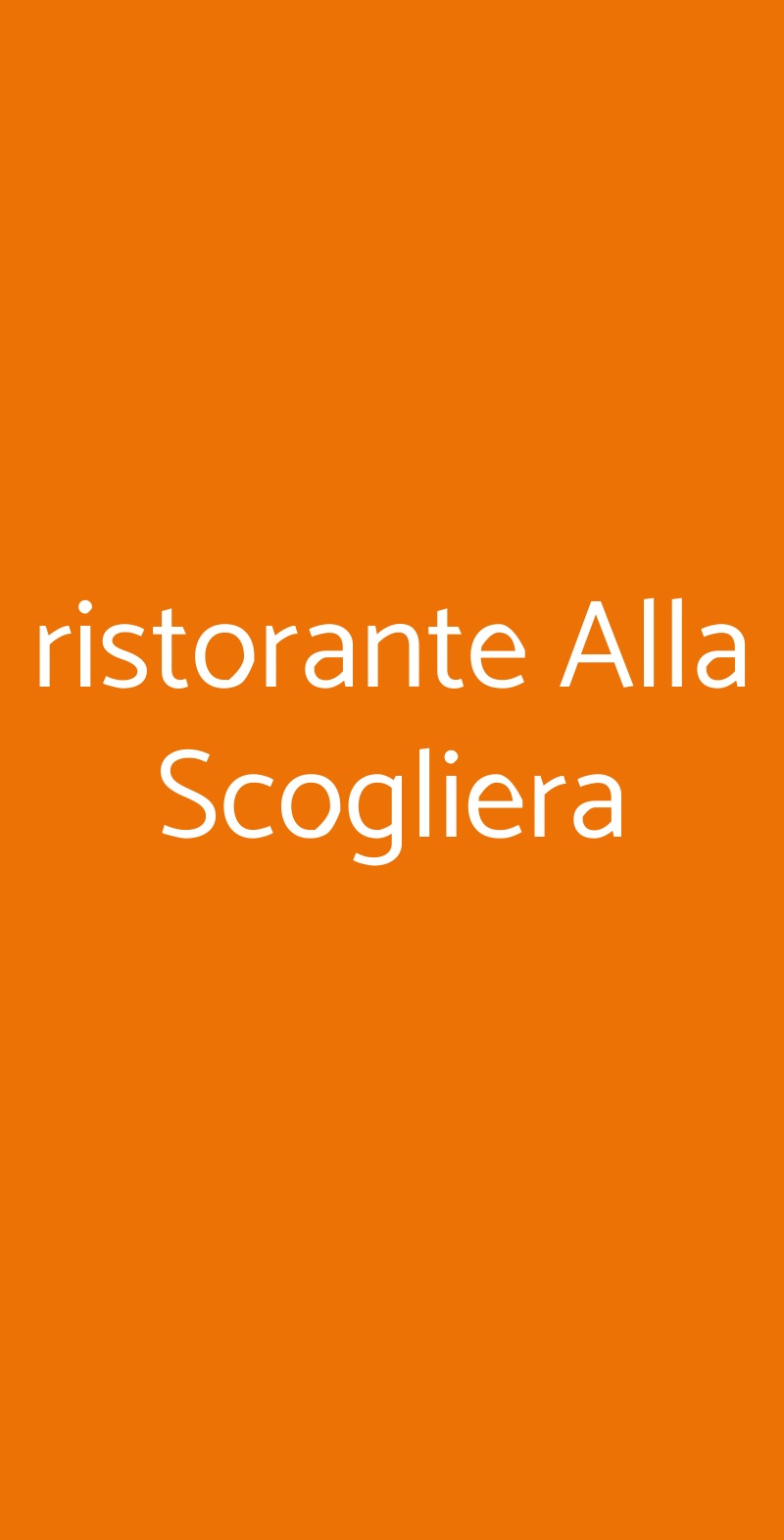 ristorante Alla Scogliera Milano menù 1 pagina