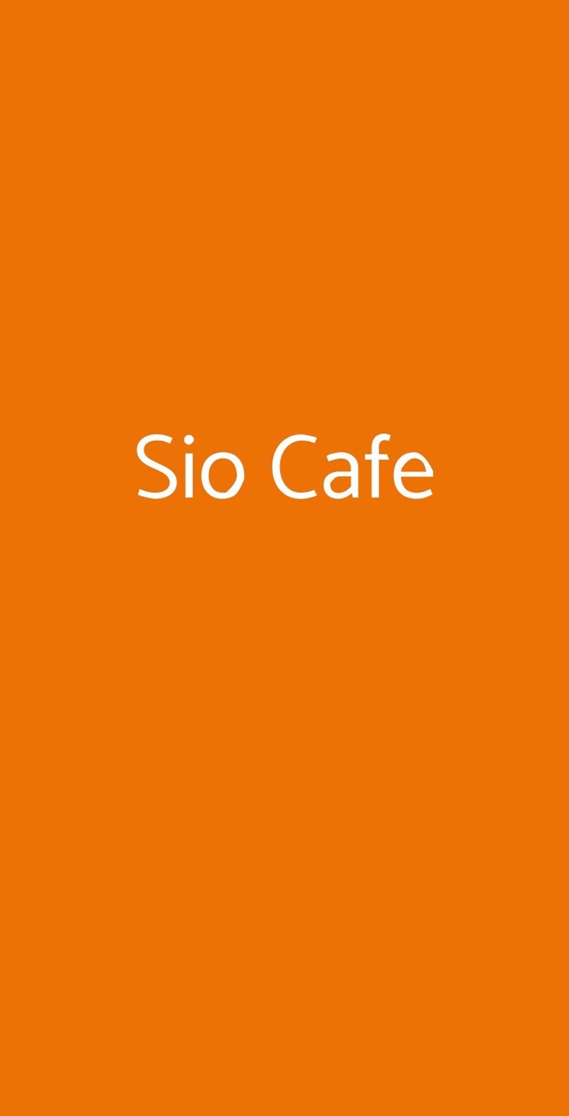 Sio Cafe Milano menù 1 pagina