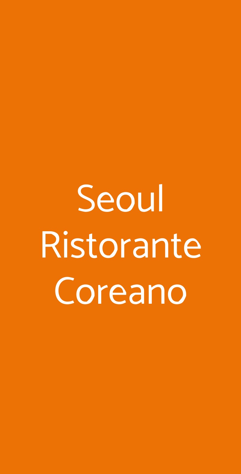 Seoul Ristorante Coreano Milano menù 1 pagina