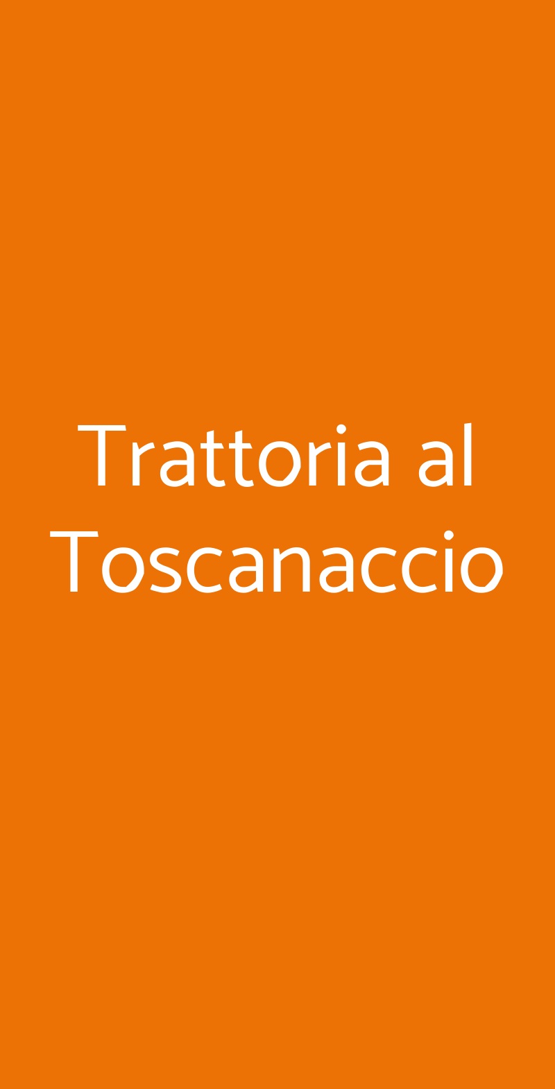 Trattoria al Toscanaccio Milano menù 1 pagina