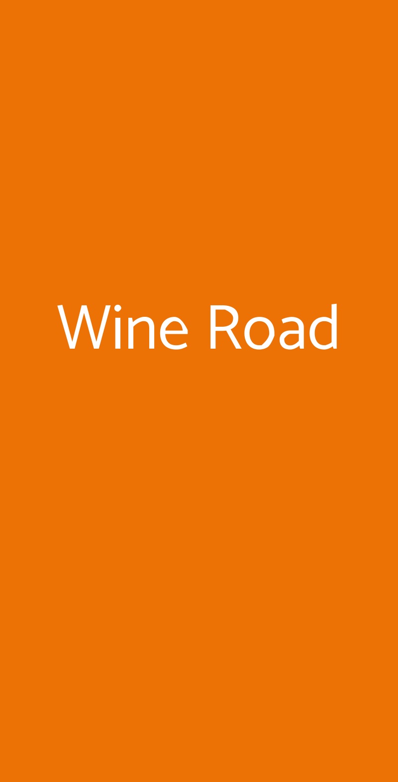 Wine Road Milano menù 1 pagina