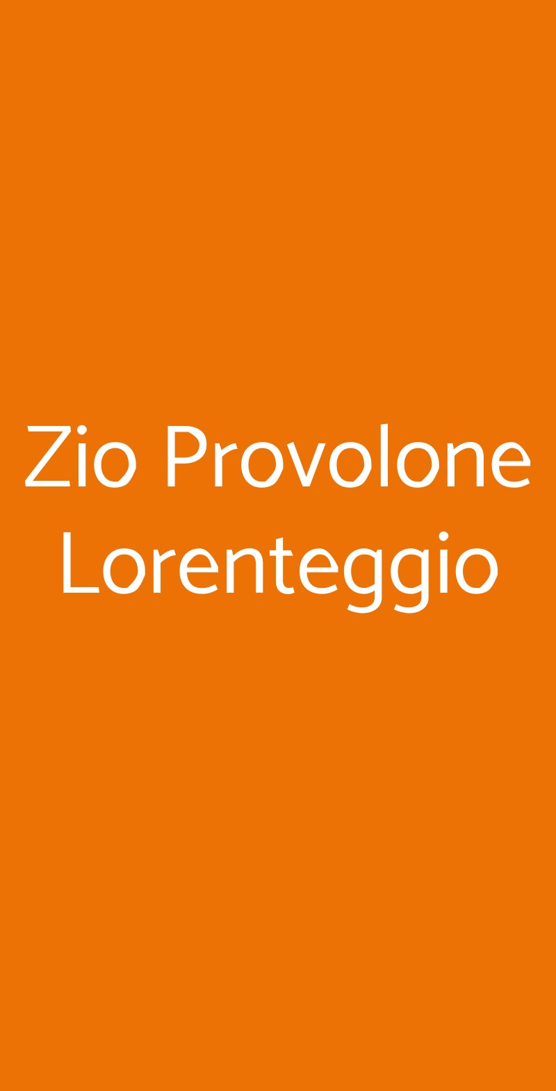 Zio Provolone Lorenteggio Milano menù 1 pagina