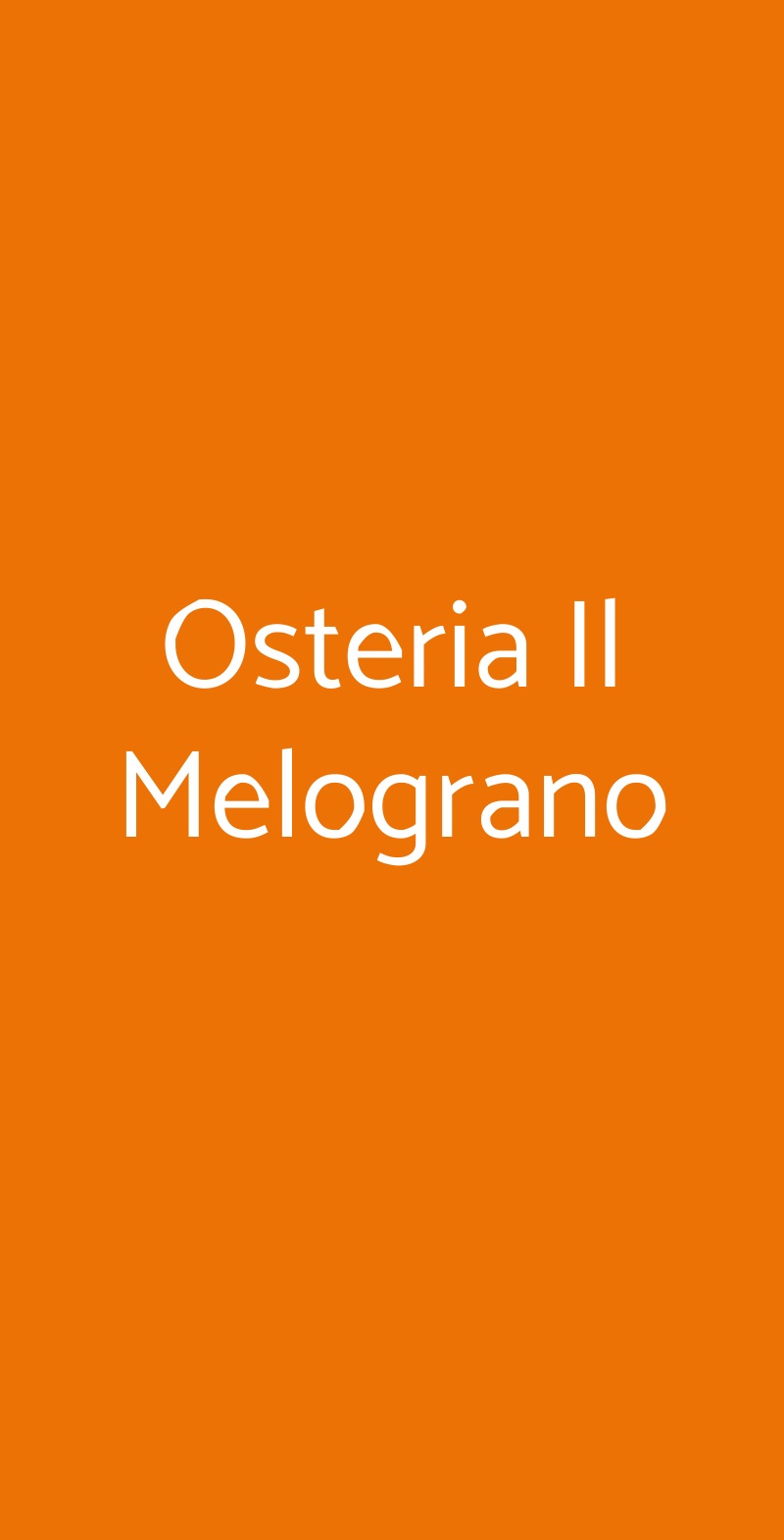 Osteria Il Melograno Milano menù 1 pagina