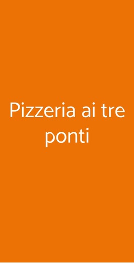 Pizzeria Ai Tre Ponti, Milano