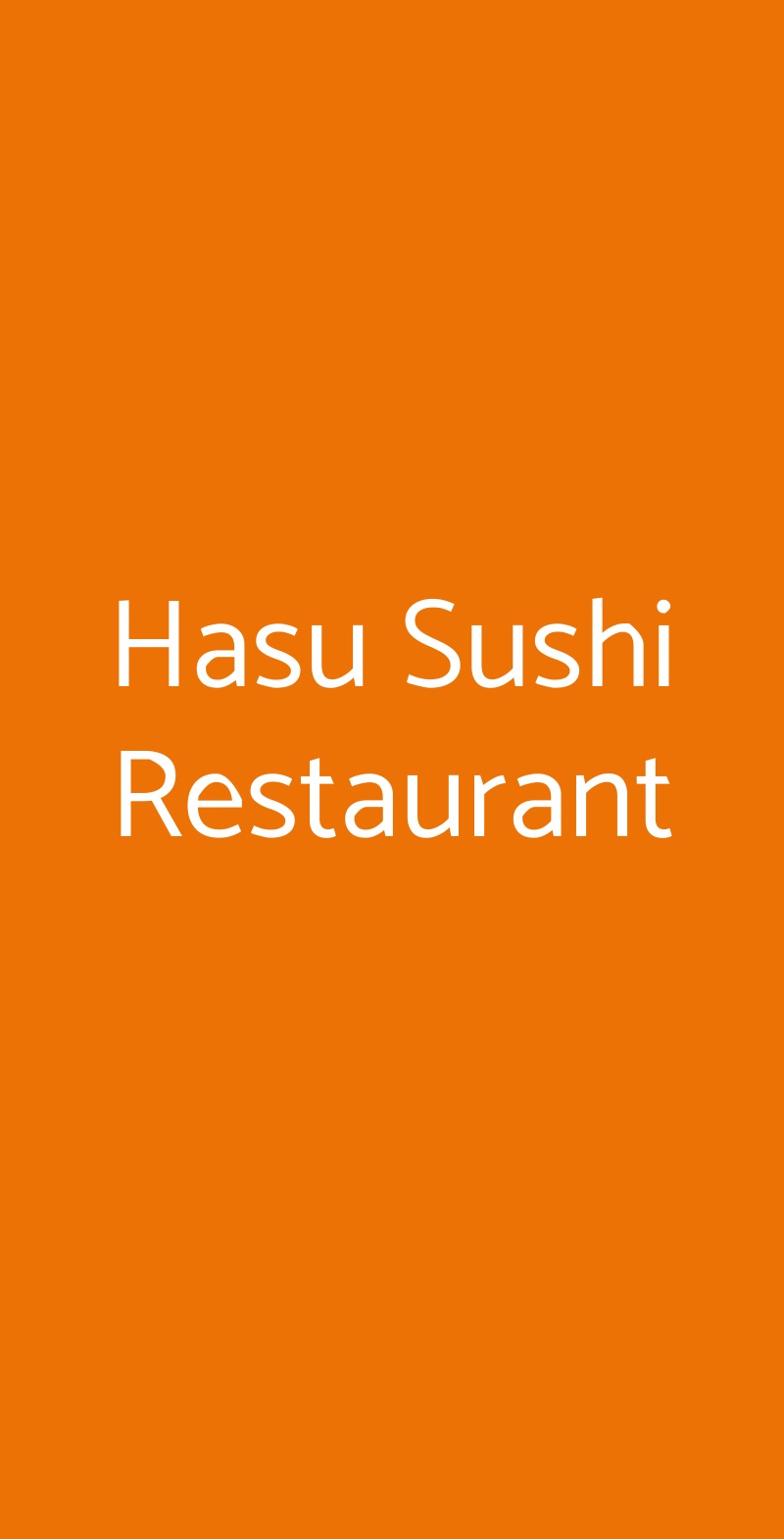 Hasu Sushi Restaurant Milano menù 1 pagina
