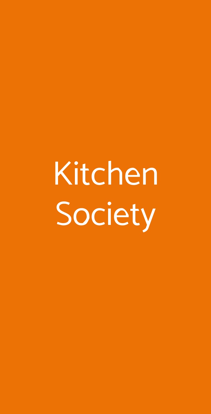 Kitchen Society Milano menù 1 pagina