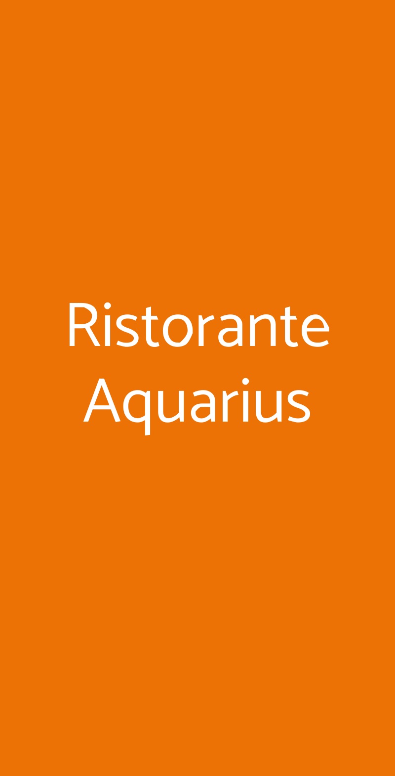 Ristorante Aquarius Milano menù 1 pagina