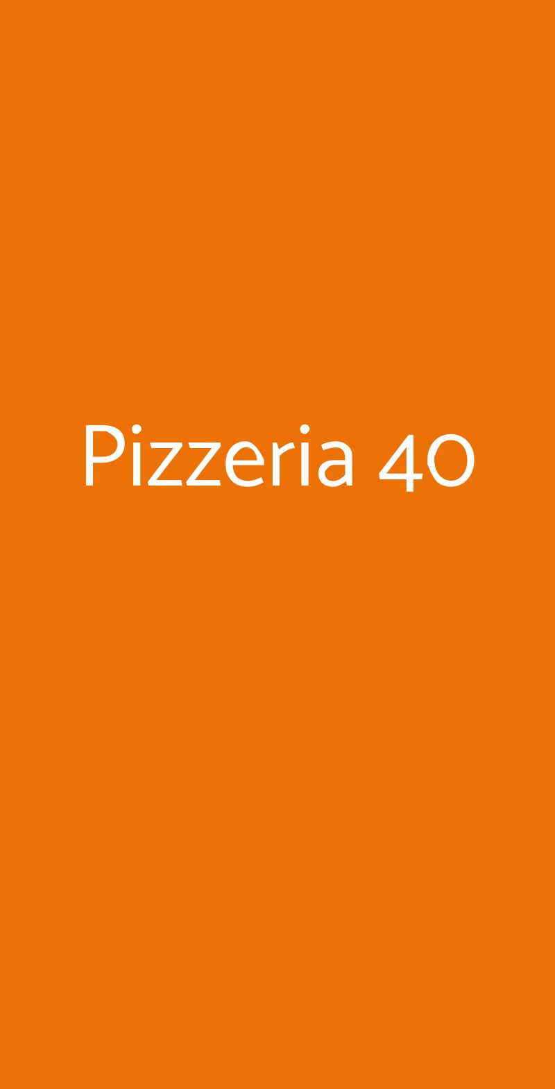 Pizzeria 40, Milano