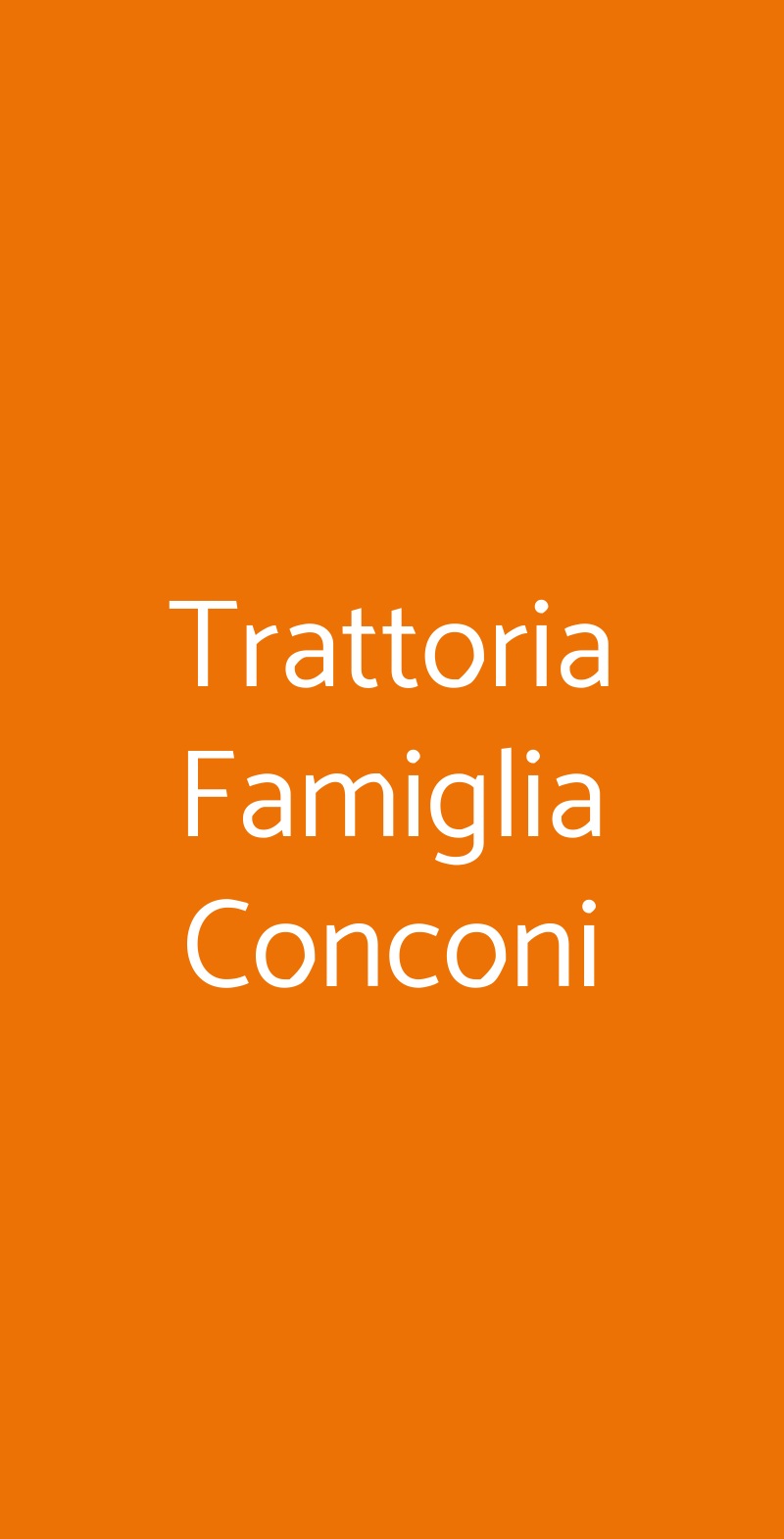 Trattoria Famiglia Conconi Milano menù 1 pagina