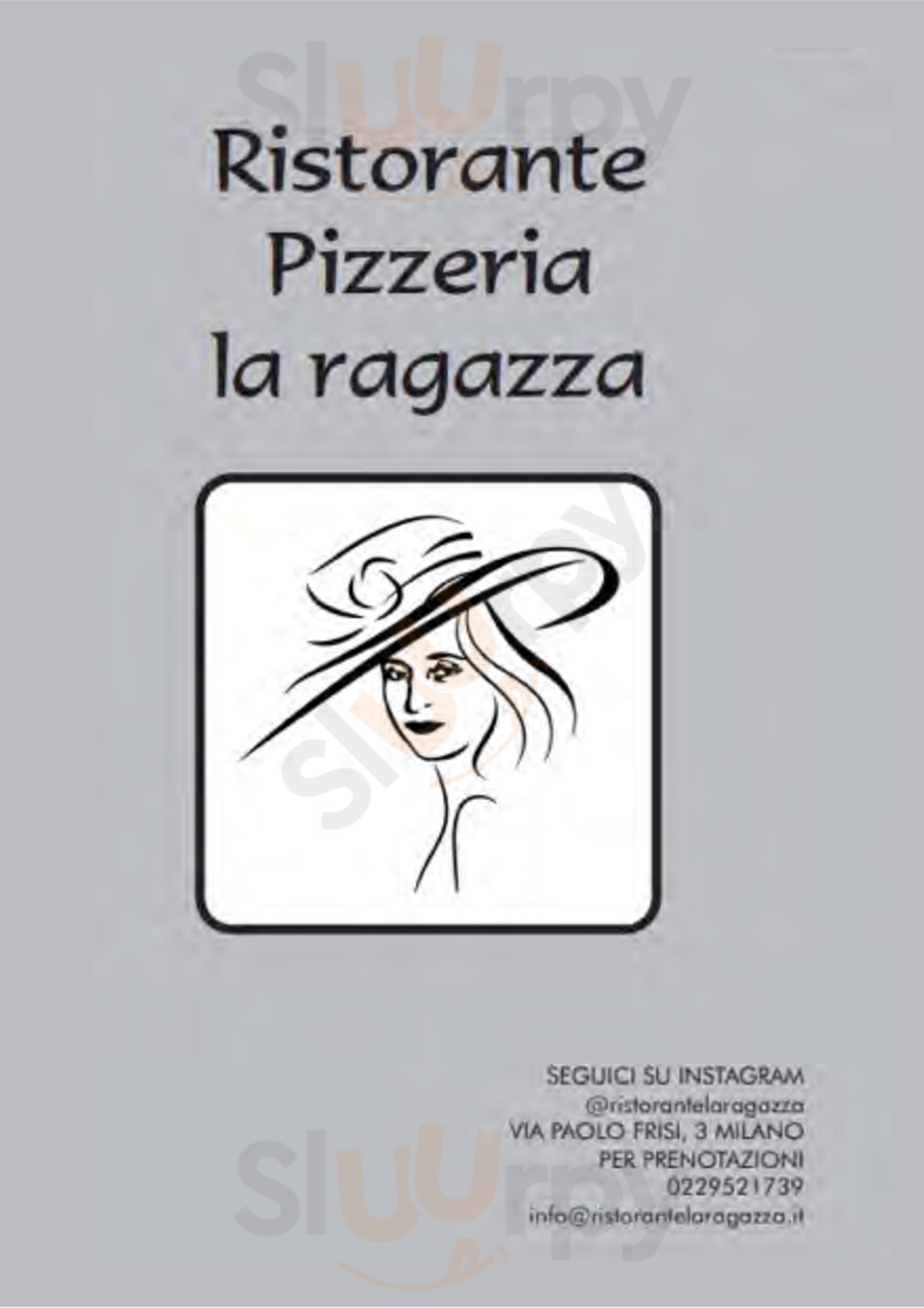 Ristorante Pizzeria La Ragazza Milano menù 1 pagina