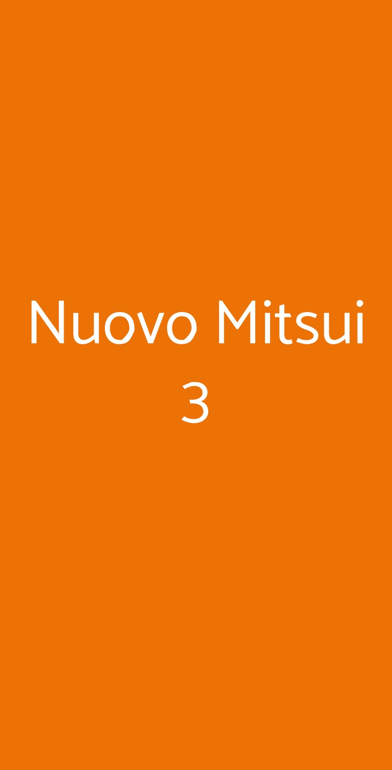 Nuovo Mitsui 3 Milano menù 1 pagina
