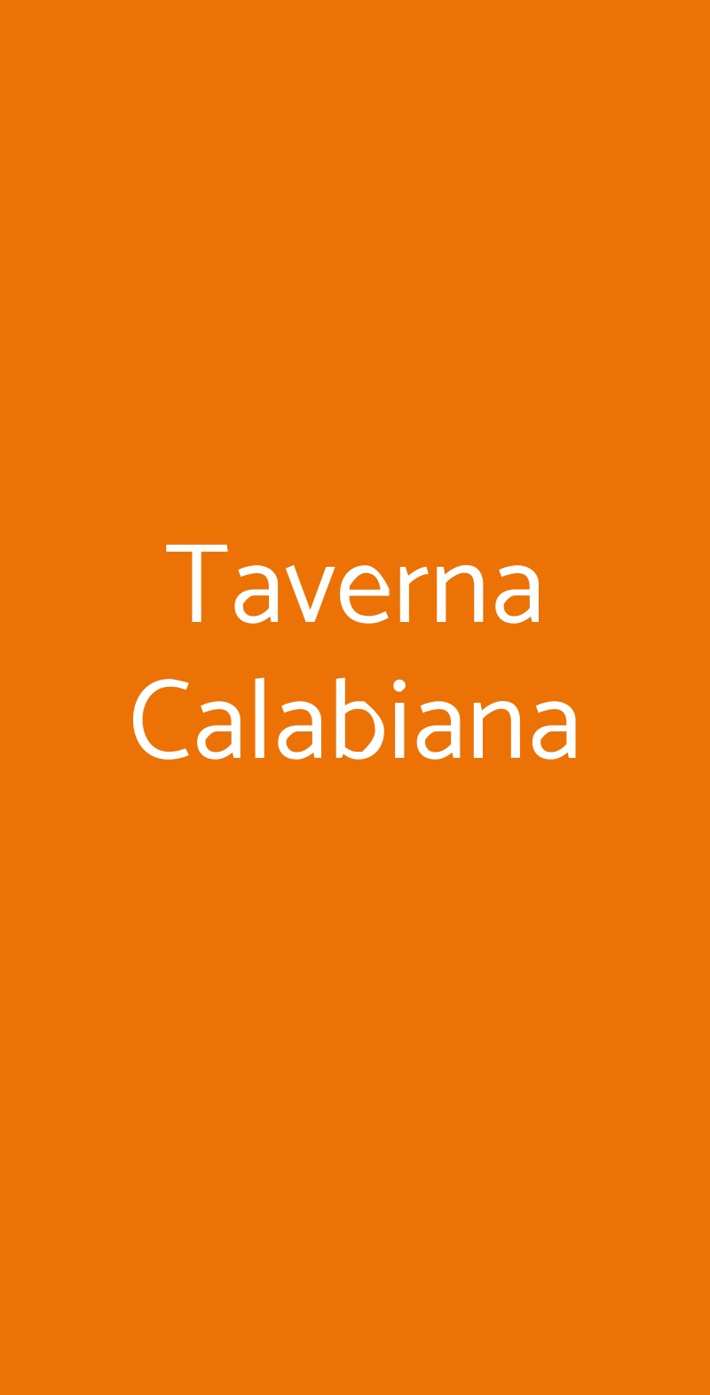 Taverna Calabiana Milano menù 1 pagina