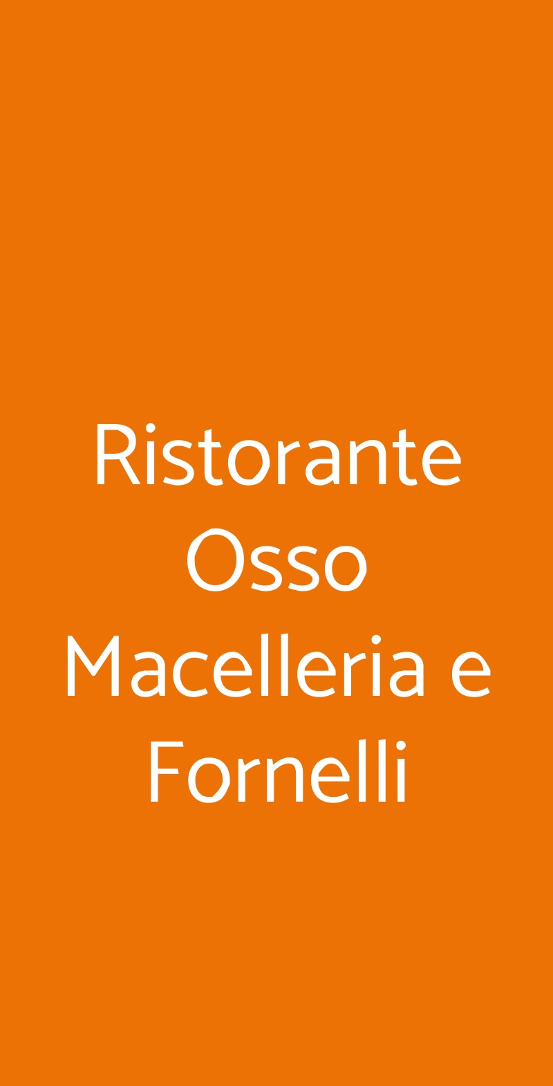 Ristorante Osso Macelleria e Fornelli Milano menù 1 pagina